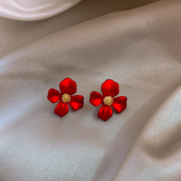 Ruby Rosebud Earrings - Image 2
