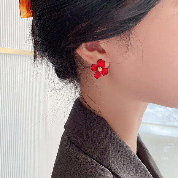 Ruby Rosebud Earrings - Image 3