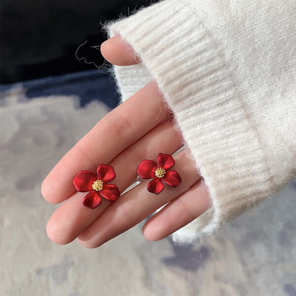 Ruby Rosebud Earrings - Image 4