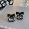 Midnight Majesty Bow Studs