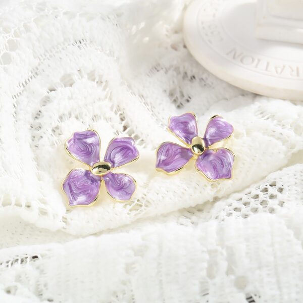 Lilac Bloom Studs - Image 2