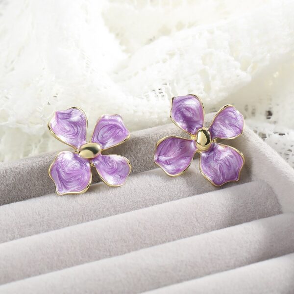Lilac Bloom Studs - Image 4