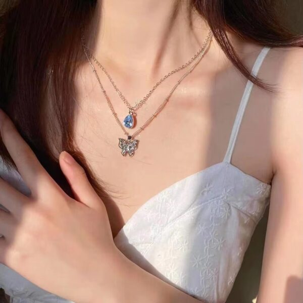 Ocean Gem Double layered Necklace - Image 4