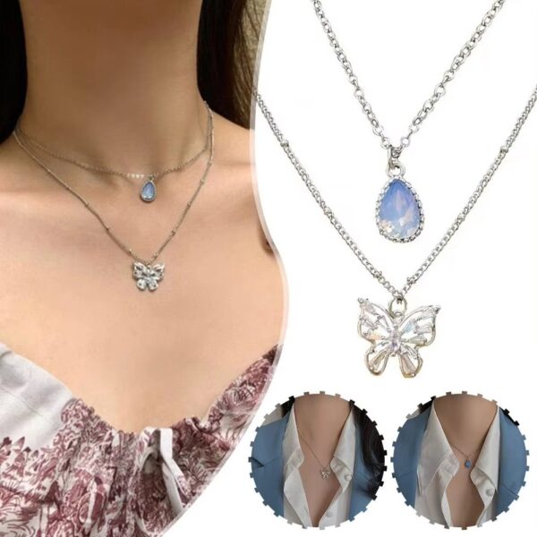 Ocean Gem Double layered Necklace - Image 2