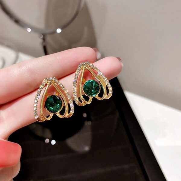 Emerald Embrace Earrings - Image 2