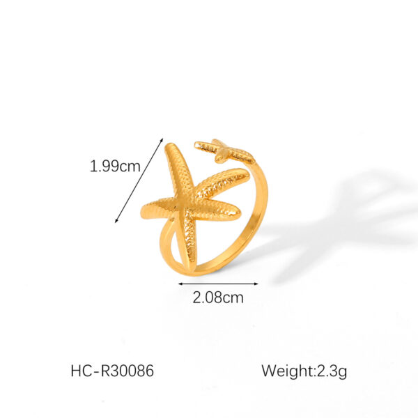 Sea Star Anti Tarnish Ring - Image 6
