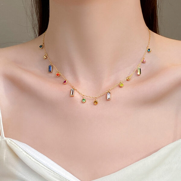 Radiant Gem Drop Necklace