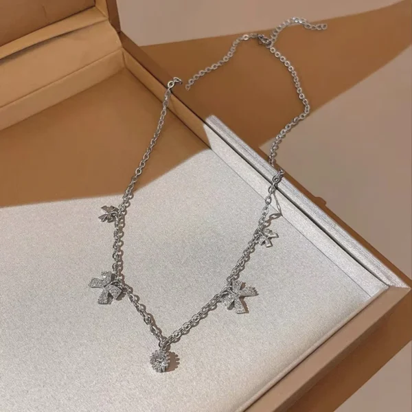 Bow bling Cute Necklace - Image 4