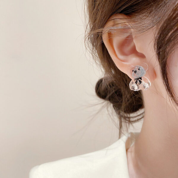 Transparent Teddy Earrings - Image 2