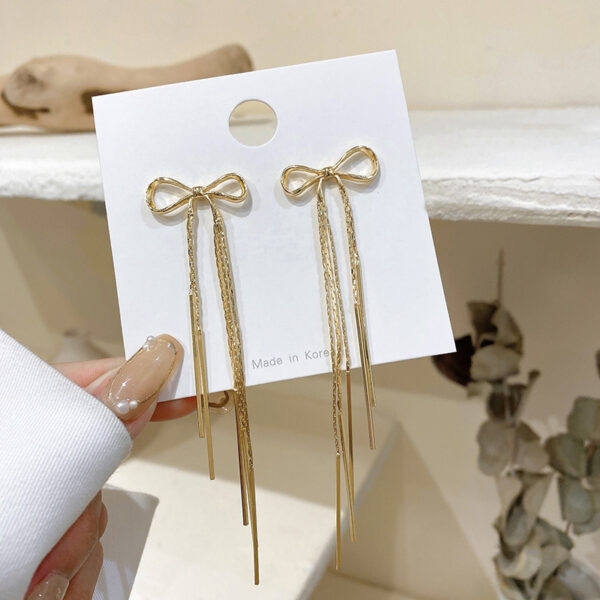 Golden Classy Bow Earrings