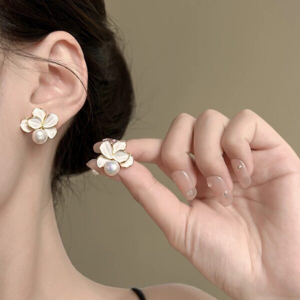 Silk Blossom Earrings - Image 3