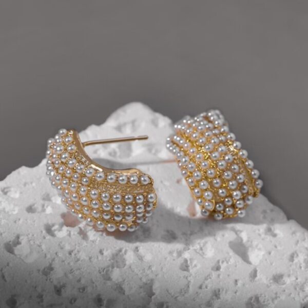 Wave Of Pearls Earrings - Image 4