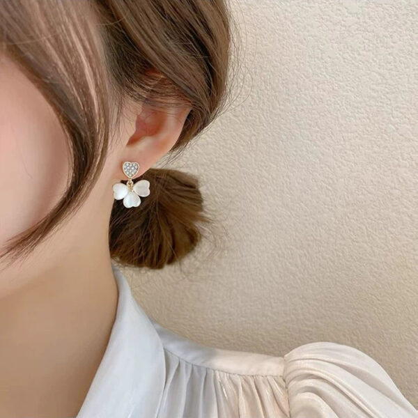 Delicate Leaf Earrings - Image 3