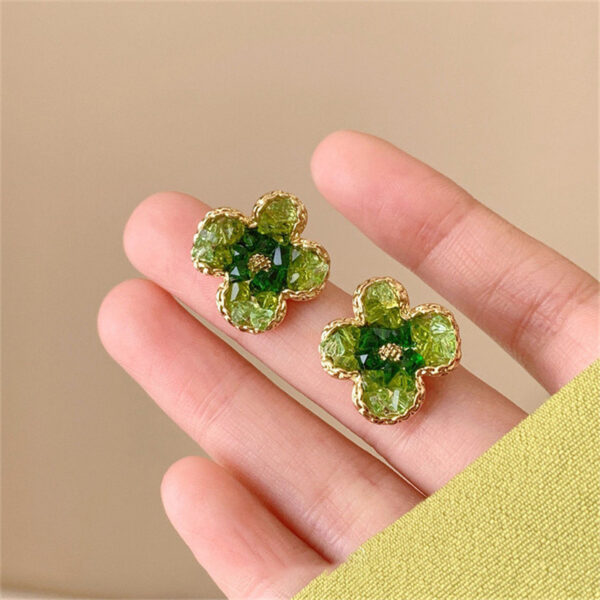 Amber Flower Earrings - Image 3