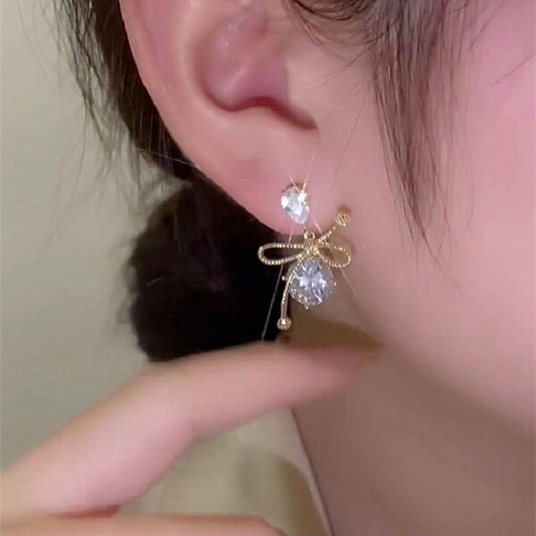 Gem Knot Drop Earrings - Image 3