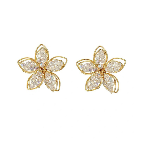 Beaded Flower Earrings - Image 5