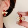 Cherry Cream Petals Earrings