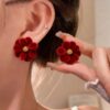 Velvet Daisy Earrings