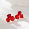 Crimson Stack Studs