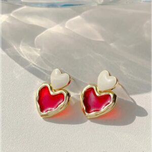 Two Cute Hearts Earrings