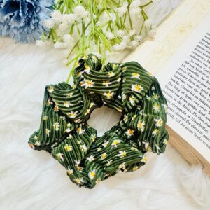 Forest Ruffle Scrunchie