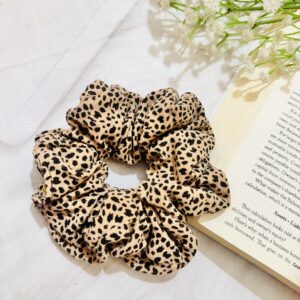 Cocoa Leopard Scrunchie