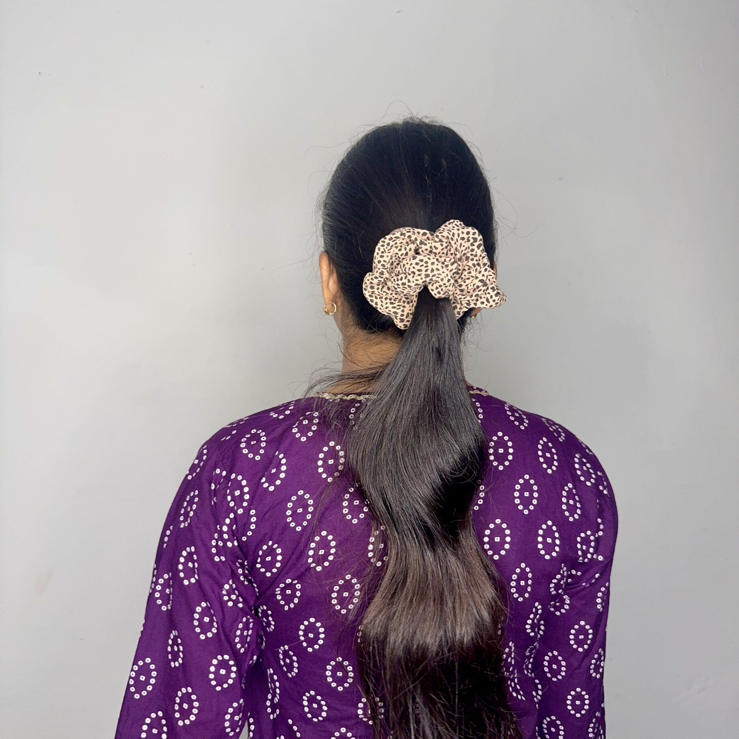 Cocoa Leopard Scrunchie - Image 2