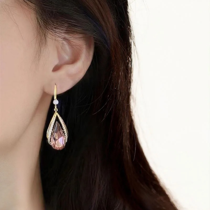 Rose Teardrop Earrings - Image 3